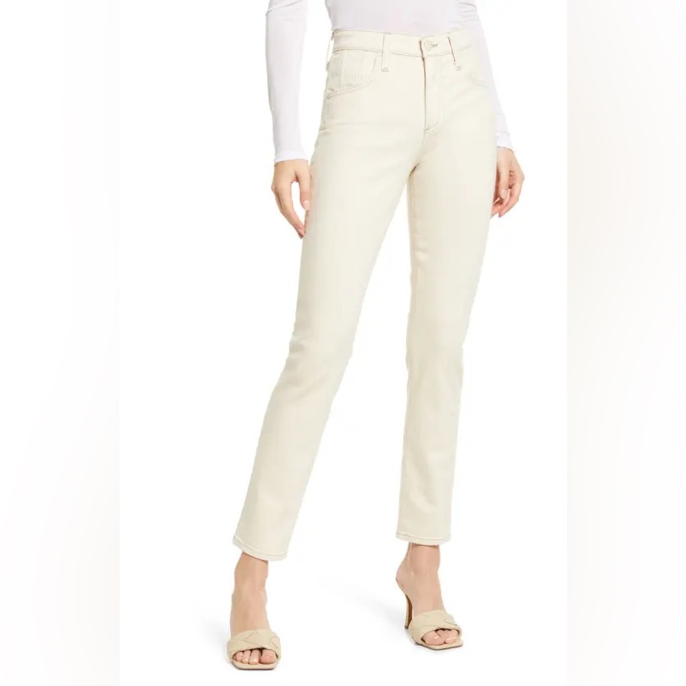 Ag Adriano Goldschmied Straight Leg Jeans in Cream